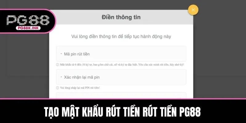 Hội viên cần tạo mật khẩu nhận thưởng theo quy định